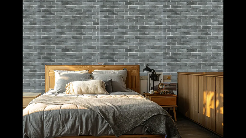 Pared de interior revestida con panel ladrillo moderno de Ultrapanel, ambiente 5
