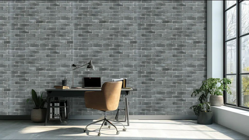 Pared de interior revestida con panel ladrillo moderno de Ultrapanel, ambiente 6
