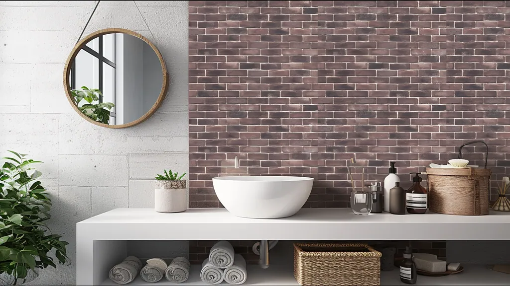 Pared de interior revestida con panel ladrillo vintage de Ultrapanel, ambiente 3