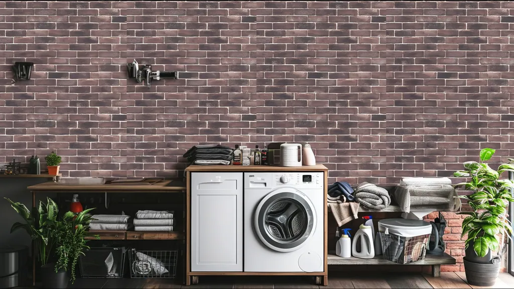 Pared de interior revestida con panel ladrillo vintage de Ultrapanel, ambiente 6