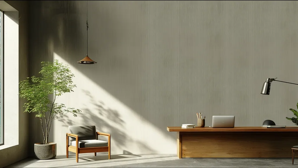 Pared de interior revestida con panel lino natural de Ultrapanel, ambiente 6