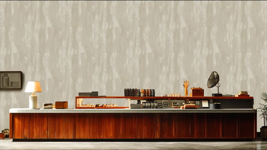 Pared de interior revestida con panel madera natural en tonos beige de Ultrapanel, ambiente 3