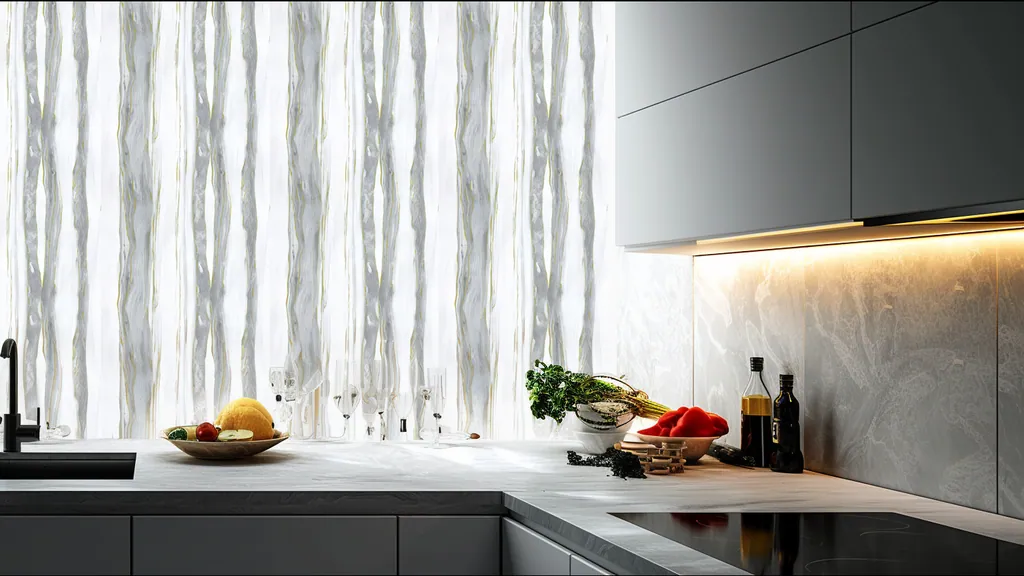 Pared de interior revestida con panel madera plateada de Ultrapanel, ambiente 3