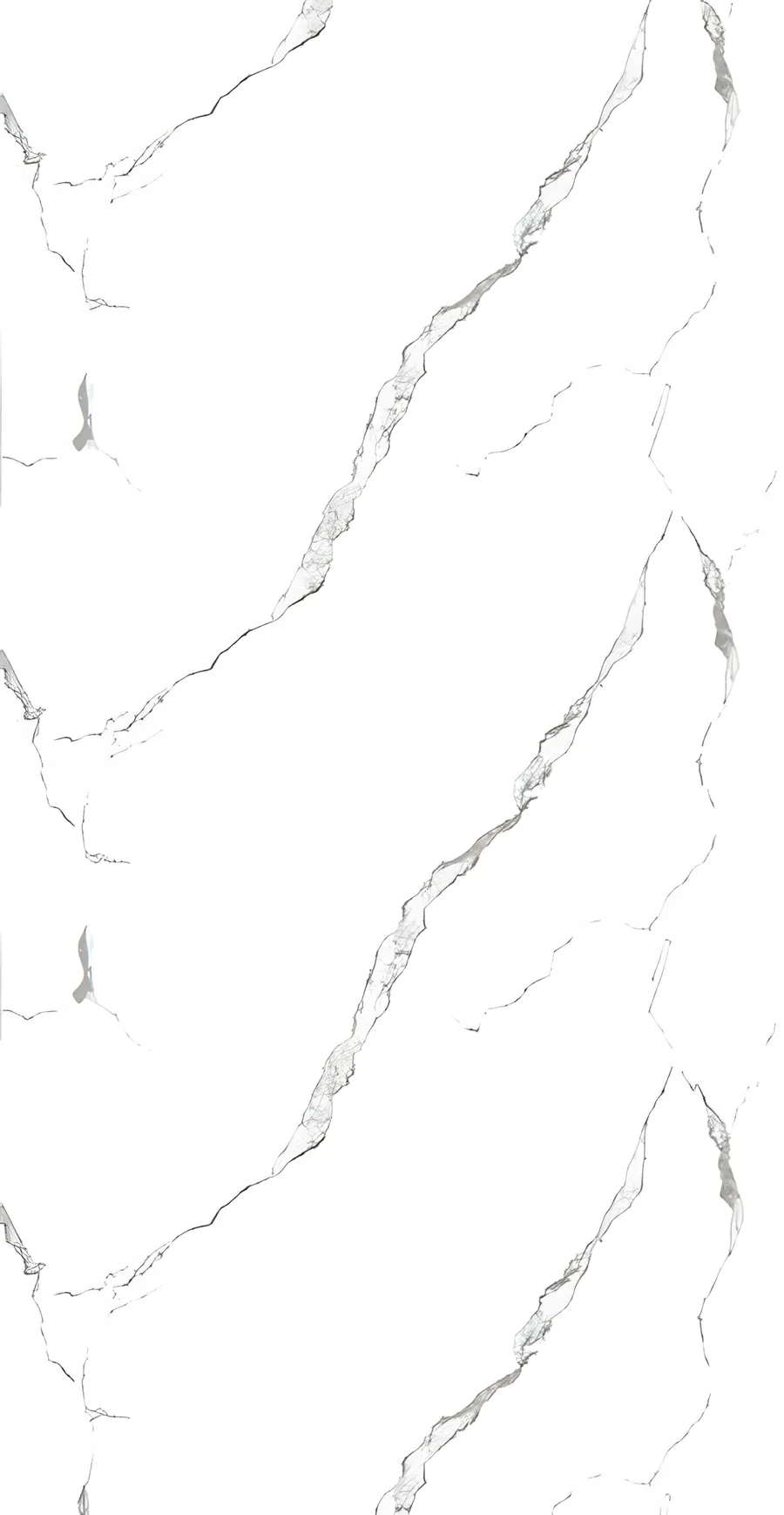 Textura de panel decorativo uPVC mármol blanco minimalista con vetas grises finas para pared de interior