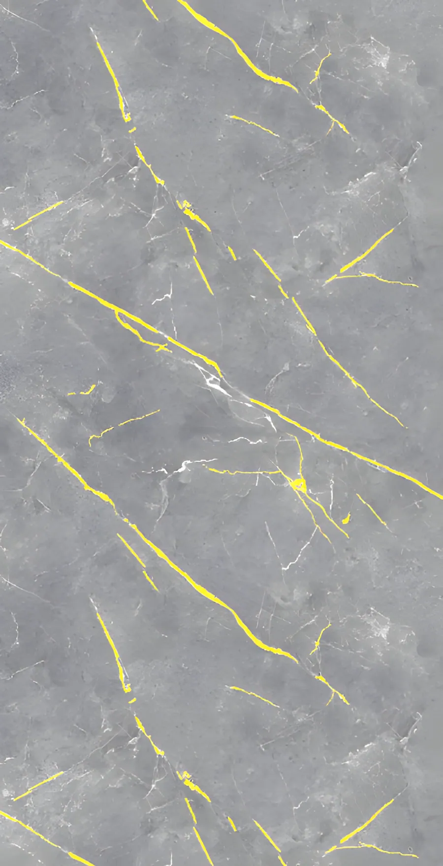 Textura de panel decorativo uPVC mármol gris vibrante con vetas amarillas para pared de interior