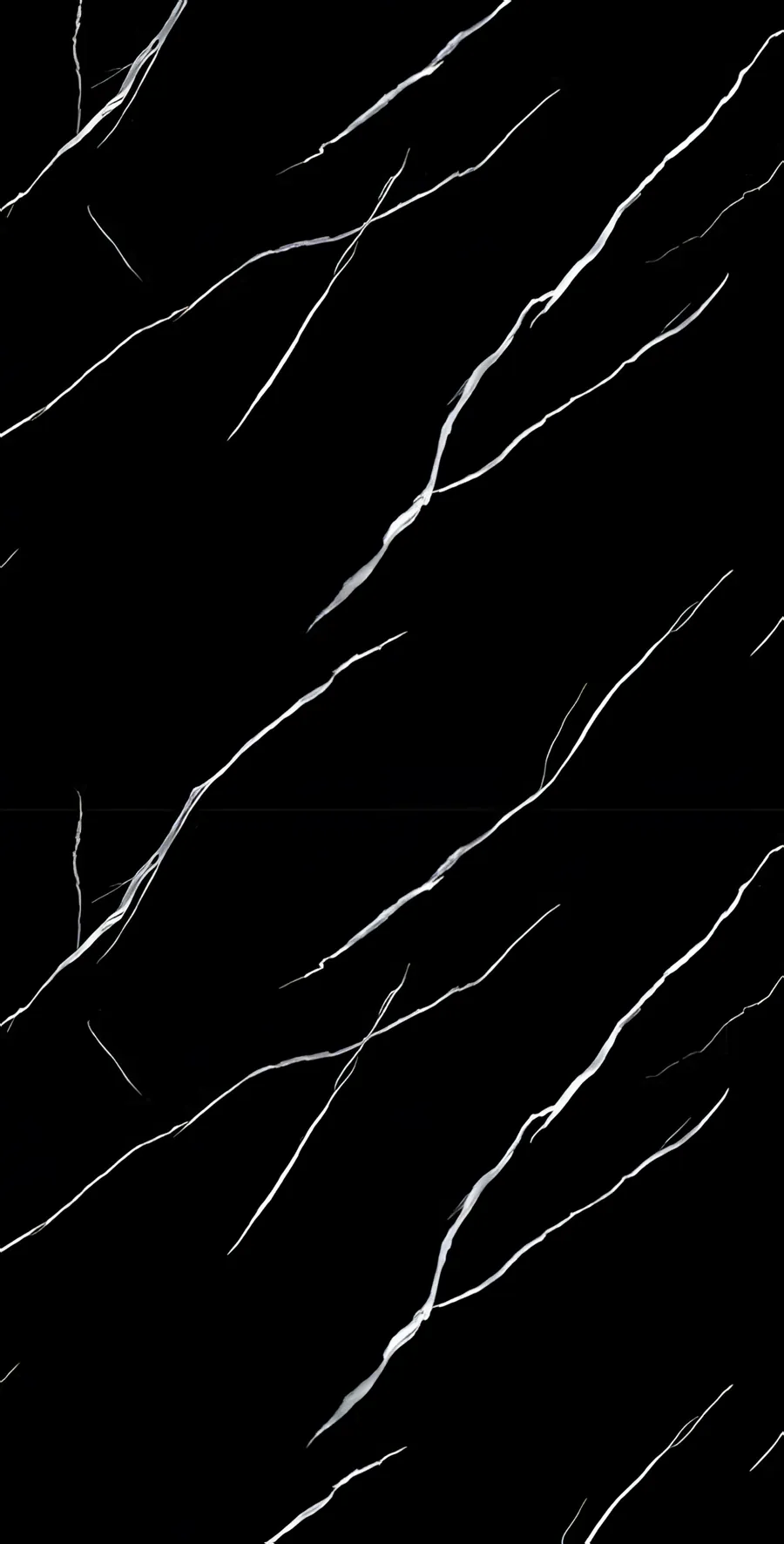 Textura de panel decorativo uPVC mármol negro clásico con vetas blancas muy definidas para pared de interior