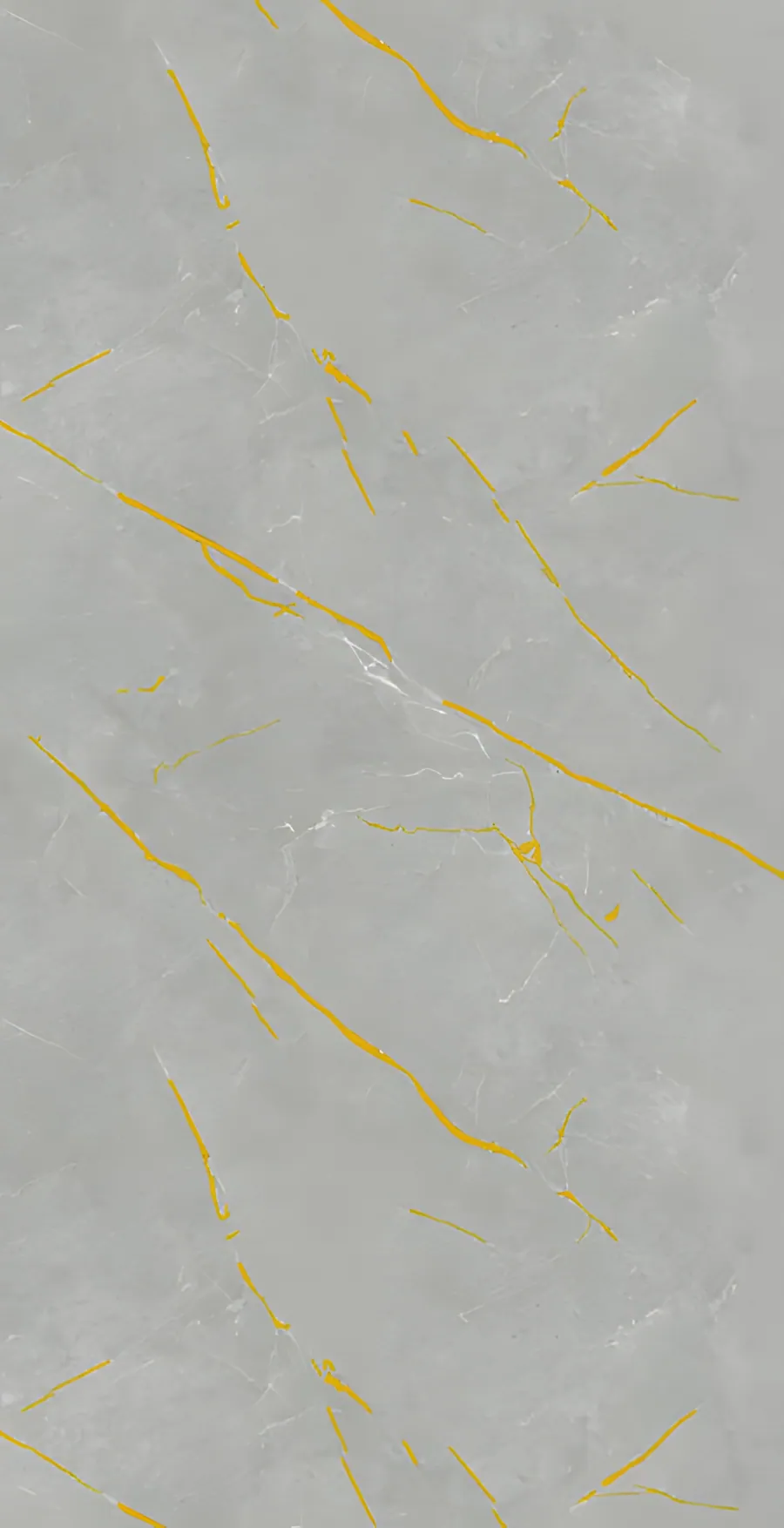 Textura de panel decorativo uPVC piedra gris clara con vetas ámbar brillantes para pared de interior