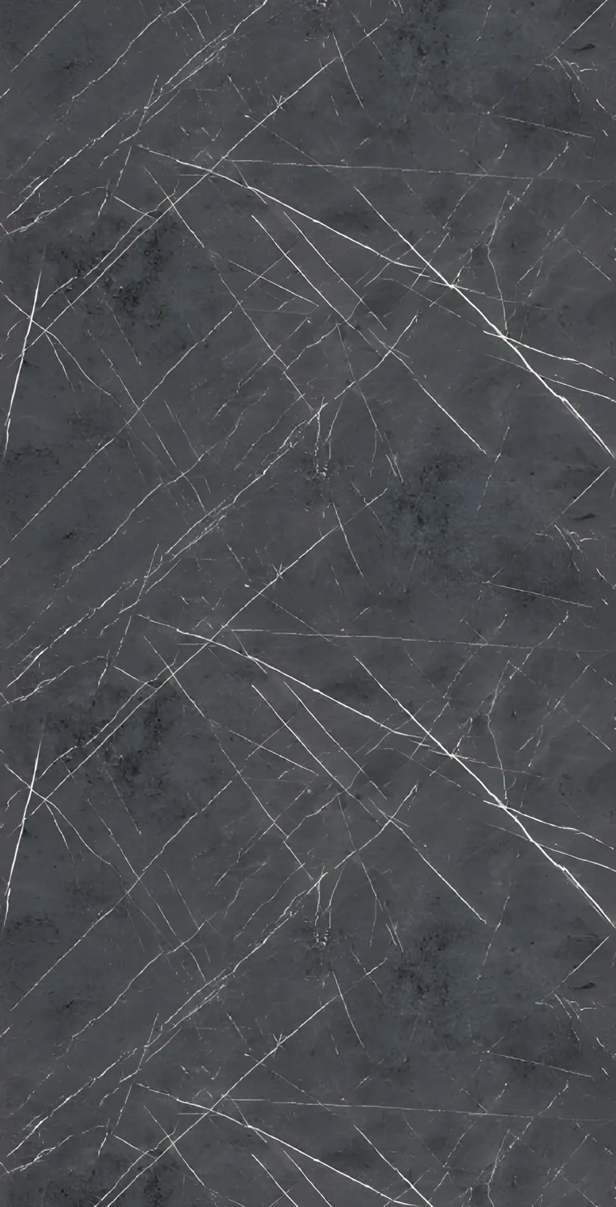 Textura de panel decorativo uPVC piedra negra intensa con vetas blancas cruzadas para pared de interior